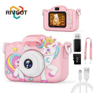 Kids Camera Digital Dual Camera HD 1080P Video Camera Toys with 32GB Card Mini Cam Color Display Children Birthday Gift Kids Toy