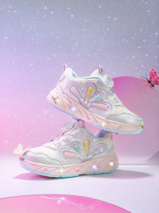 TARANIS | Shock Absorption Glitter Light Running Shoes for Girls