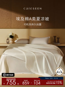 Antibacterial Pure Cotton Air Conditioner Quilt Summer Cool Lightweight Machine Washable Comforter Bedding from China
