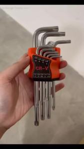9 Chiếc L-Type Bộ Cờ Lê Lục Giác Hai Đầu Torx Cờ Lê Chìa Khóa Sửa Chữa Ô Tô Dụng Cụ Cầm Tay Thép Chrome Vanadium Bộ Bảo Trì Cơ Khí