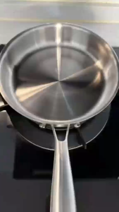 Stainless steel Frying pan Uncoated Fried Steak Pot Flat Bottom Oven Safe Omelette Pan non-stick pan electromagnetic stove and gas stove dual-use