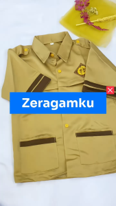 BAJU PRAMUKA SIAGA LENGAN PENDEK SERAGAM SEKOLAH SD BAHAN ELEMEN