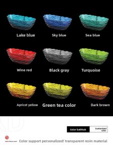 DXD | Transparent Resin Colored Bathtub Home Small House Deep Soaking Bath