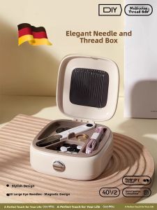MONLEYTA | High Quality Magnetic Cream Style Sewing Box Set Storage Organizer Household Dormitory Essential Tool Kit Manleyta Brand