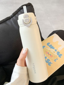 Cốc Nước Cách Nhiệt Bằng Thép Không Gỉ 316L Đơn Giản Dễ Cầm Có Ống Hút Dung Tích 480ml Cốc Đựng Nước Cho Nam Và Nữ