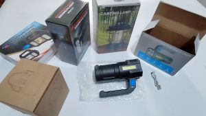 4 LED Super Bright Portable Rechargeable Flashlight Cob Light for Outdoor Camping Lantern Torch