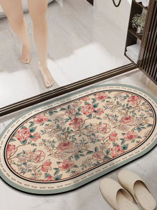 Water Absorbent Bathroom Carpet Silicon Dendroid Technology Leather Double Side Anti Slip Fall Proof Bath Room Special Use Mat