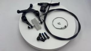 BMX-Specific Brake Set: Includes Transparent Brake Pads and a Right-Hand Brake Lever Made of Black Aluminum Alloy