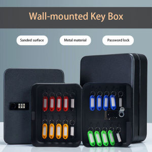 Wall-mounted Password Lock Key Box Home Storage Securit Lockable Metal Wall-Mounted Car Keys Organizer