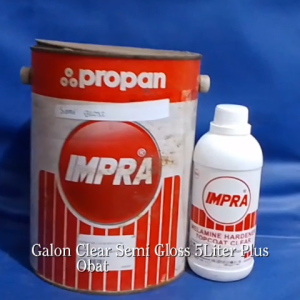 Impra Melamine ML 131 Galon CLEAR SEMI GLOSS 5L 5Ltr 5Liter + Obat Merah PROPAN Cat Kayu