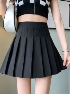 Váy Xếp Ly Cạp Cao Phong Cách Hàn Quốc Mùa Hè 2024 Cho Nữ Váy Ngắn Chữ a Cỡ Lớn Váy Xếp Ly Phong Cách Đại Học Mới