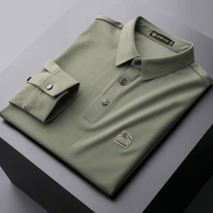 Elegant Short Sleeve Silk Cotton Pique Polo Shirt Fashionable Summer Ice Silk Collar T-Shirt Business Casual Urban Style for Youth