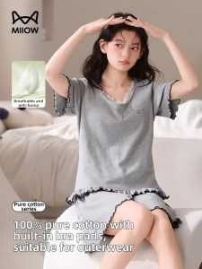 MiiOW | Cotton With Padding Summer Ladies Sleepwear Set