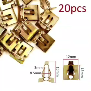 Set 20 kẹp kim loại (15x13x12mm) cho bảng điều khiển xe hơi - Đinh tán chốt vít cho ô tô