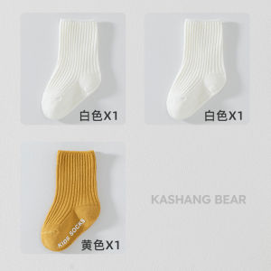 Pure Cotton Baby Socks Anti-Slip Floor Socks Spring Autumn Middle Tube Socks Toddler Kids Casual Style Comfortable Breathable