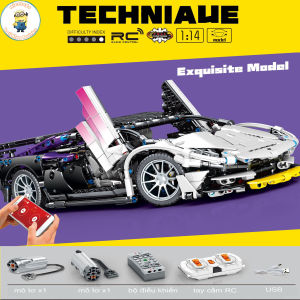 Đồ Chơi Lắp Ráp Xếp Hình SEMBO Mô Hình Siêu Xe Lamborghini Aventador SVJ Điều Khiển Từ Xa RC Model 701945 Với 1330+ Chi Tiết