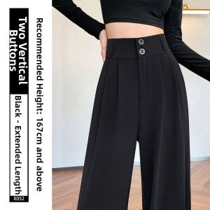 XIANYIJIAO | New Drape Drop Small Size Women Trousers Straight Leg Wide Pant