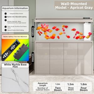 sunsun | Extra-clear Glass Large Floor-standing Home Ecological Fish Tank Bottom Filter