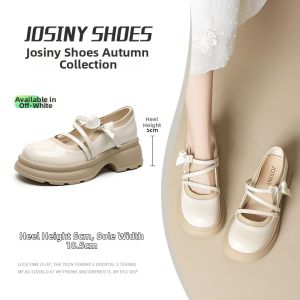 Josiny | White Bow Mary Jane Lolita Pumps Spring