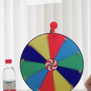 12 inch Prize Wheel Fortune Game with Dry Erase Markers & Eraser Prize Wheel Spinner easy to write