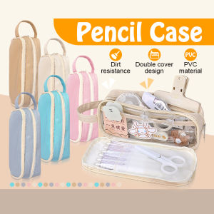 Multifunction Pencil Case Large Capacity Waterproof Zipper Pencil Box Korean Japanese Simple Student Stationery Storage Bag School Office