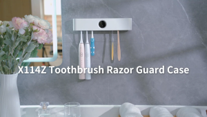 MeeGoo Toothbrush and Shaver Holder UV All-weather automatic timed disinfection Sterilizer  Air Dry Fan  Smart Sensor Switch Wall Mount Rechargeable