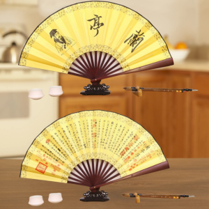 10-Inch Lantern Sequence Summer Antique Fan Folding Fan Chinese Style Carry Raw Silk Domineering Folding Fan Men