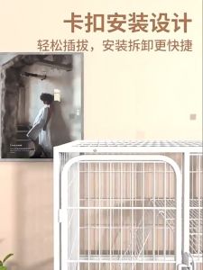 Cat Cage 2/3/4Levls High End Solid Steel Pipe Steel Sangkar Anak Kucing with Door Ladder Wheels Large Free Space