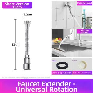 Extendable Flexible Rotating Faucet Extension