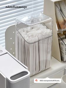 WEIXI | Acrylic Transparent Dustproof Capsule Straw Storage Box with Lid Tea Bag Milk Tea Spoon Organizer Square Single Layer Plastic