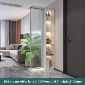 Weimei | Double-sided Luxury Screen Modern Simple Long Glass Partition Shoe Cabinet