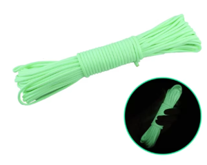 1 CHIẾC 100FT 9 Dây 550 Dạ Quang Phát Sáng Trong Bóng Tối Dây Paracord Dây Dù 5 Màu Thân Thiện Với Môi Trường Chống Thấm Nước Dây Bện