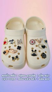 Charm gắn dép giả kim mẫu đa dạng BST 02 charm sticker dép giả kim phụ kiện trang trí dép sục B03