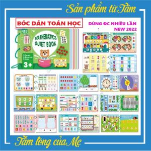 Học Liệu Toán Học Thông Minh Mathematics Quiet BookTập Tô Vẽ Thông Minh Xóa Được Cho Bé Từ 2 3 4 5 Tuổi