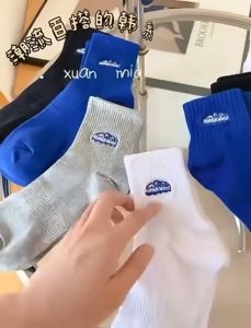 Tất Vớ Cổ Ngắn { Sét 5 Đôi } Nam Nữ Núi Tuyết hình chữ Human Made Vớ Ngắn cổ nữ chất vải mềm dày thoáng khí Cao Cấp