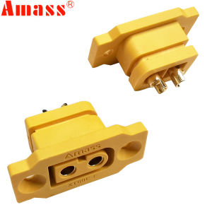 5PC Amass XT60E-F Nữ Cắm Đầu Nối Dòng Điện Lớn Vàng/Đồng Mạ Ni Bộ Chuyển Đổi Pin Cho Các Mô Hình RC-Cao Su