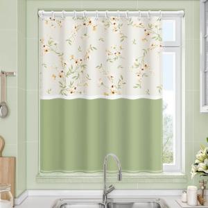 Light Blocking Waterproof Privacy Bathroom Curtain