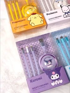 Sanrio Hello Kitty 3-in-1 Retractable Charging Cable Fast Charging TPE Copper Core Cable SJ-712 AQ3