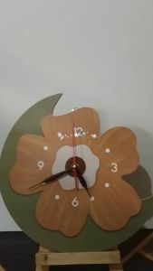 JAM DINDING UKIR HOME SWEET HME BUNGA BULAN HIASAN DINDING RUANG TAMU KAMAR TIDUR HD45