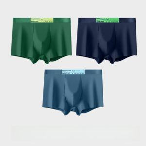 MiiOW | กางเกงบ็อกเซอร์ชายทรงสี่เหลี่ยมผืนผ้าฝ้ายแท้ กางเกงขาสั้นทรงบ็อกเซอร์ระบายอากาศได้ดี กางเกงบ็อกเซอร์ทรงสามเหลี่ยมสำหรับเยาวชน ป้องกันแบคทีเรีย 2024 ใหม่