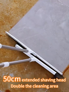 Joybos Magic Broom Silicone Scrape Bathroom Scraper Hair Dust Clean Tool 180 ° Rotation 98.5cm Extended Pole pakej rumah tangga