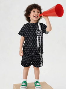 [Fast Shipping] Short Sleeved Shorts Set for Kids Boy 3-6 Yrs Old Comfortable Kids Short Sleeved Suit