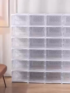 DAILYGO Foldable Shoe Rack Organizer  Stackable Shoe rack Dust proof and Installation-Free shoe cabinet