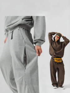 nothomme blue | Quần jogger kiểu gập gối thun có dây rút