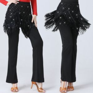 Womens Pants Latin Square Dance Ballroom Dance Modern Dance Sequins New Dance Pants