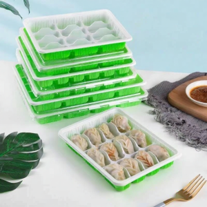 Disposable Thickened Multi-compartment Dumpling Box For Frozen And Takeout