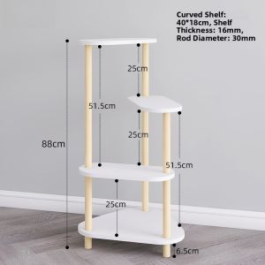 Modern Minimalist Wooden Flower Stand Indoor Multi-layer TV Side Plant Placement Rack New Model Home Furniture Art Style Type