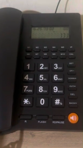 LCD Corded Caller ID Telephone with Speaker Home Office Wired Landline Telephone Set Phone Caller