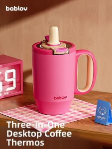 bablov | Straw Ceramic Lined Insulation Mug