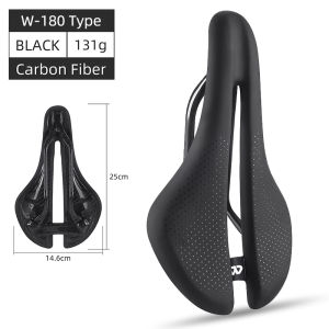 WEST BIKING Carbon Fiber Hollow Waterproof Saddle Ultralight Road Mountain Bike Saddle Comfortable Breathable Carbon MTB Seat